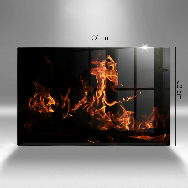 Chopping board glass Fire flame