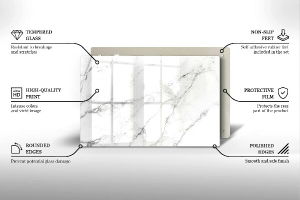Worktop saver Elegant marble texture