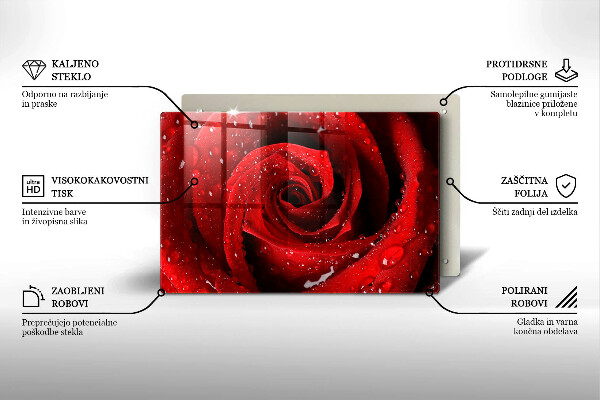 Cutting board Rose flower petals