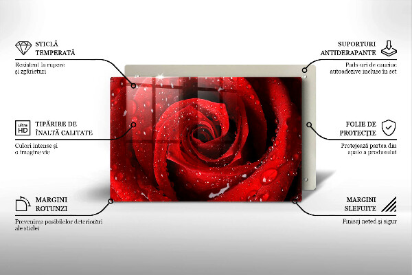 Cutting board Rose flower petals