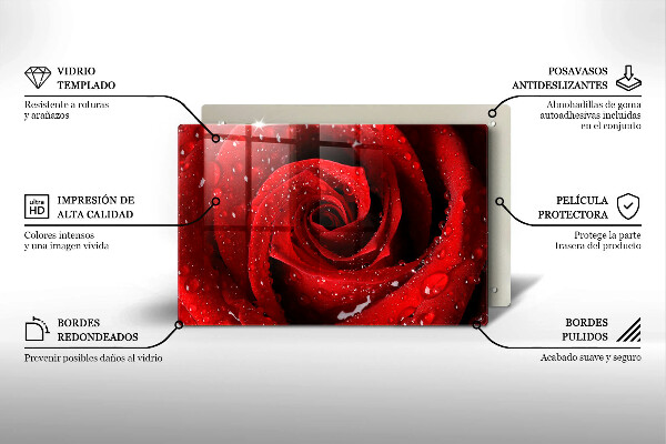 Cutting board Rose flower petals
