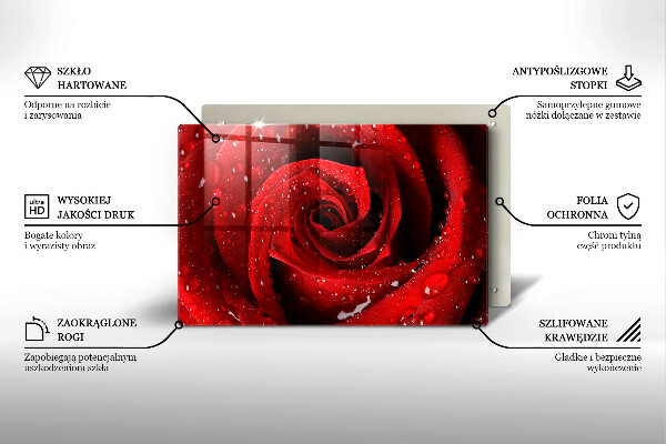 Cutting board Rose flower petals