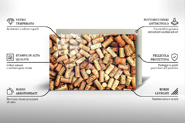 Worktop saver Wine corks pattern