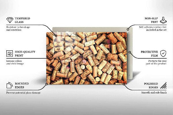 Worktop saver Wine corks pattern