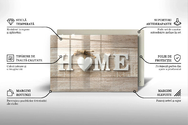 Cutting board Boards and the inscription Home