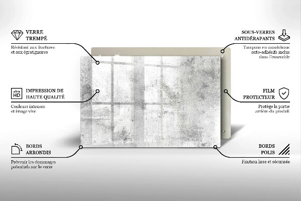 Chopping board glass Concrete texture
