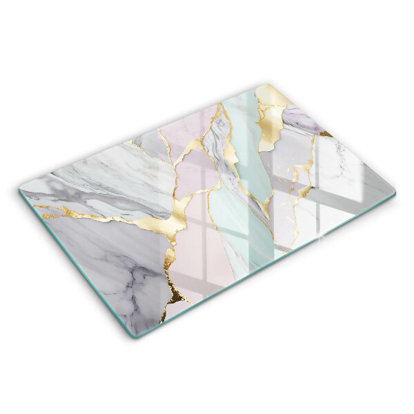 Chopping board glass Pastel marble