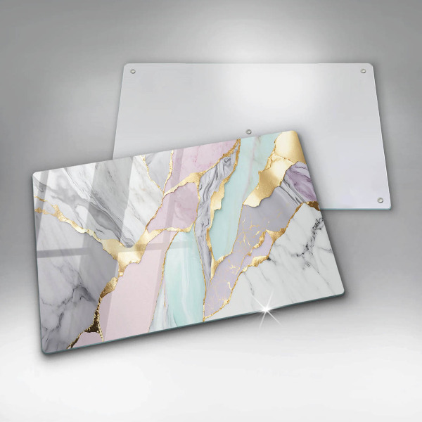 Chopping board glass Pastel marble