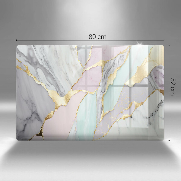 Chopping board glass Pastel marble