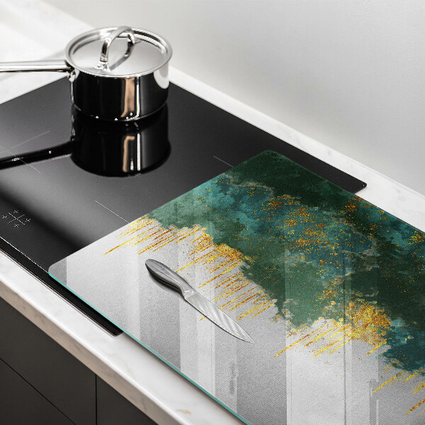 Chopping board glass Abstraction with gold