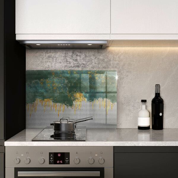 Chopping board glass Abstraction with gold