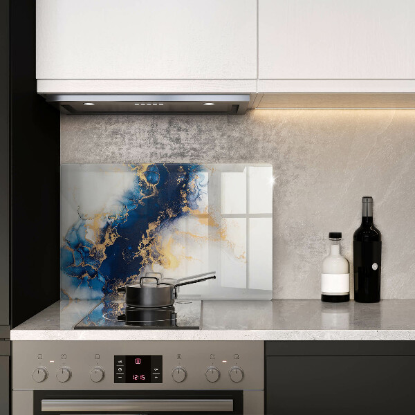 Chopping board glass Abstraction with blue