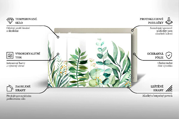 Cutting board Plant leaves illustration
