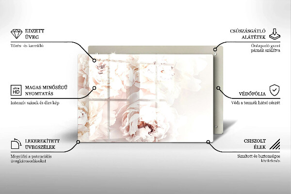 Worktop saver Pastel peonies