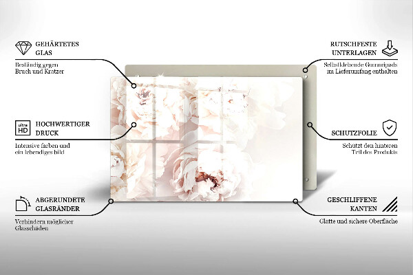 Worktop saver Pastel peonies