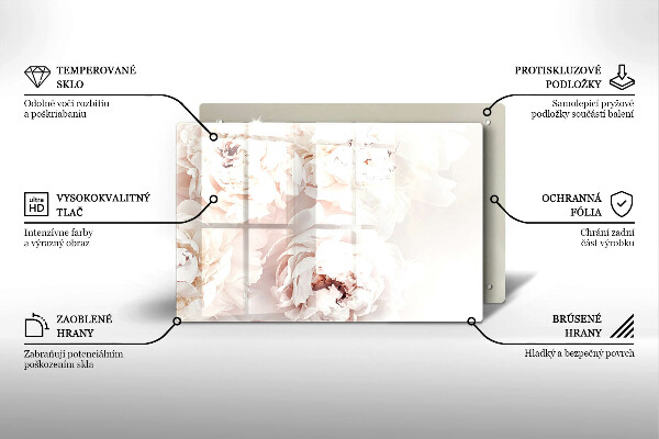 Worktop saver Pastel peonies