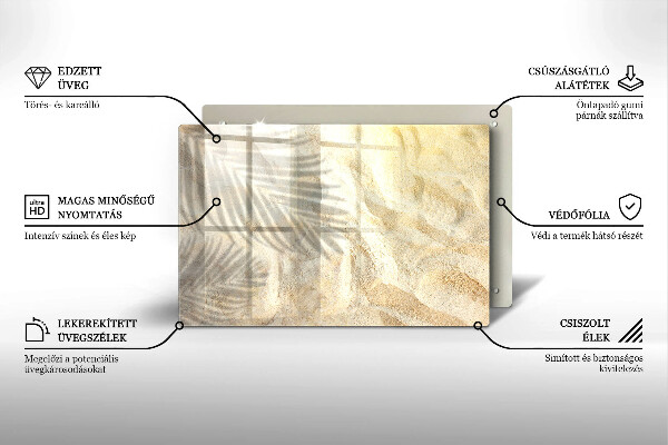 Worktop saver Palm sand and leaves