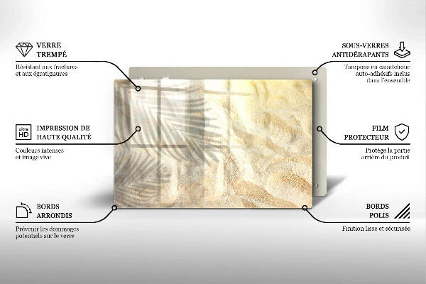 Worktop saver Palm sand and leaves