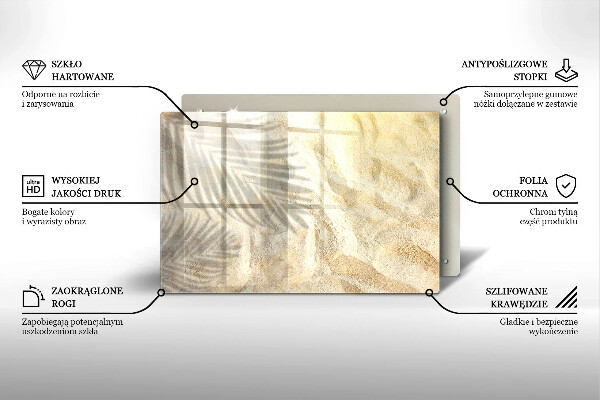 Worktop saver Palm sand and leaves