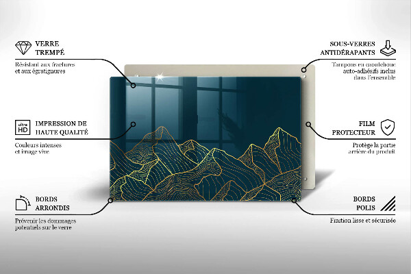 Worktop saver Abstract mountains