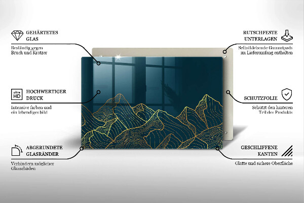 Worktop saver Abstract mountains