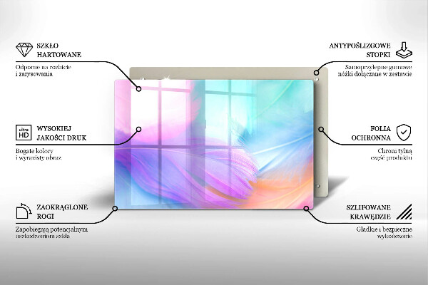 Worktop saver Pastel feathers