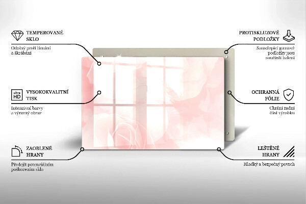 Worktop saver Pastel background roses