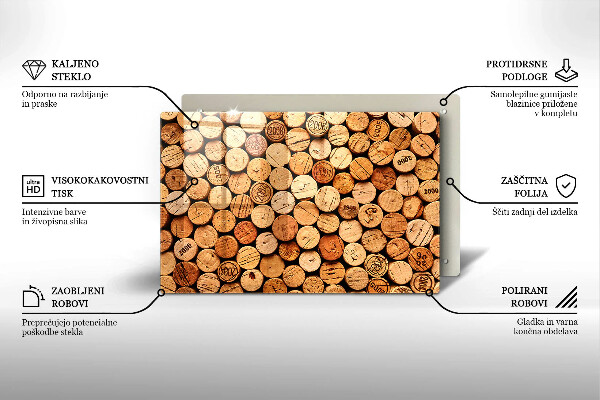 Worktop saver Wine corks pattern