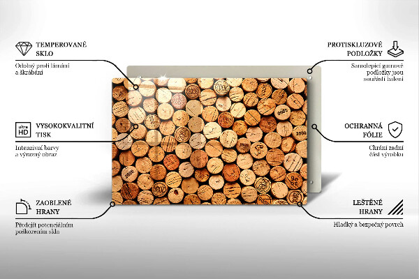 Worktop saver Wine corks pattern