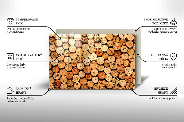 Worktop saver Wine corks pattern