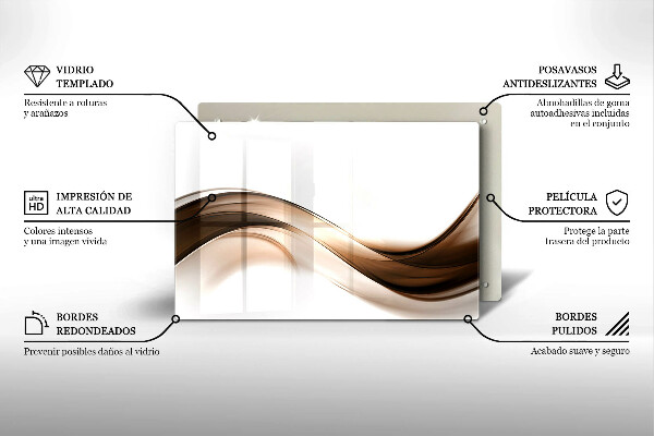 Worktop saver Abstraction brown lines