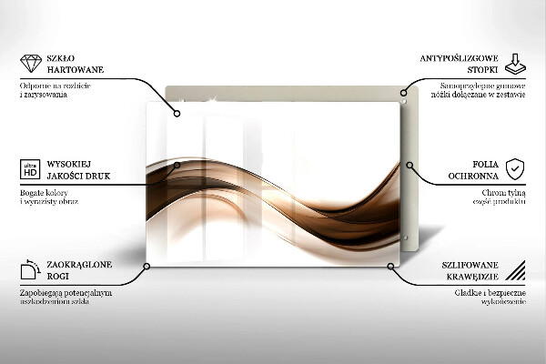 Worktop saver Abstraction brown lines