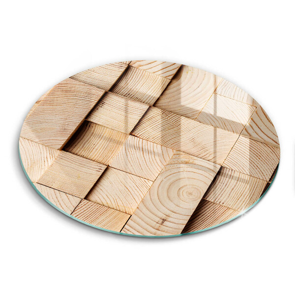 Chopping board glass Wooden squares