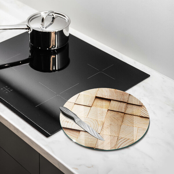 Chopping board glass Wooden squares