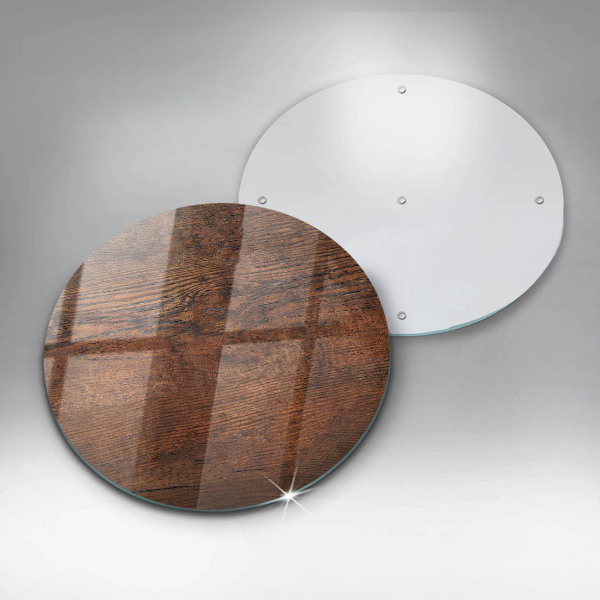 Chopping board glass Dark wood board