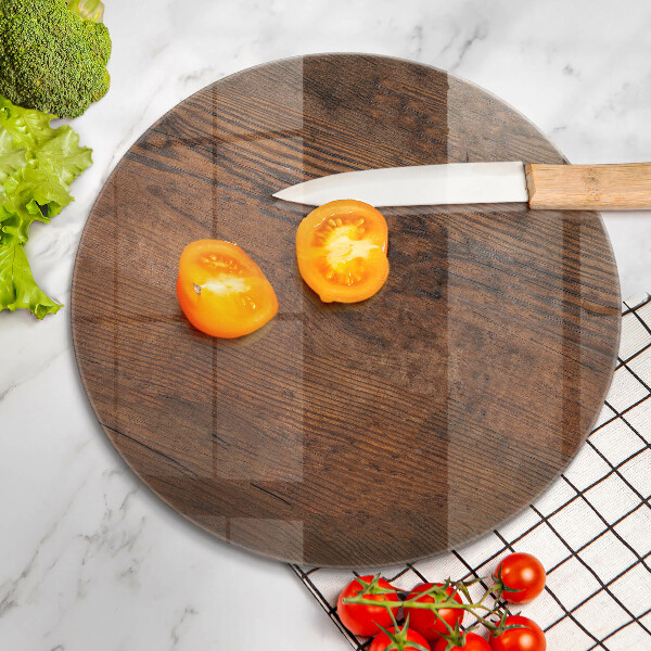 Chopping board glass Dark wood board