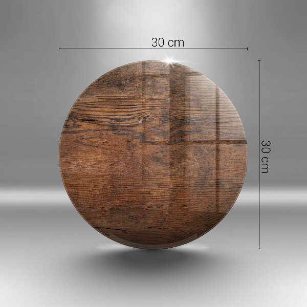 Chopping board glass Dark wood board