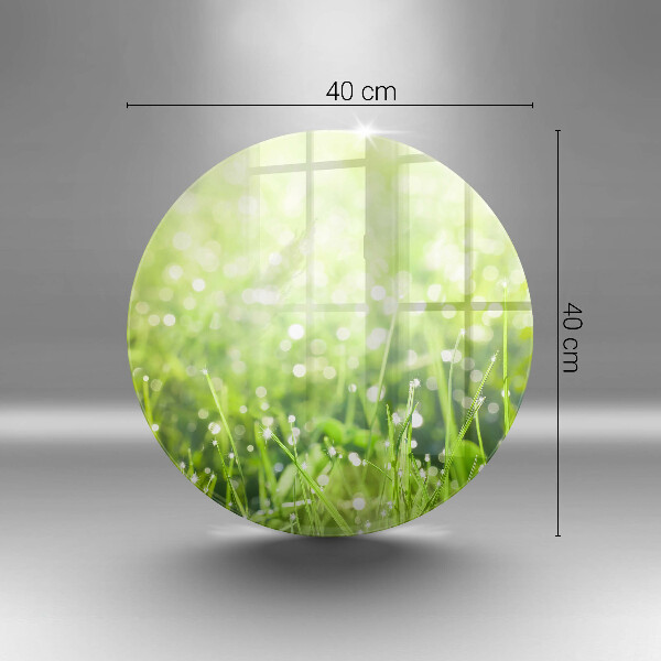 Chopping board glass Nature - grass and dew