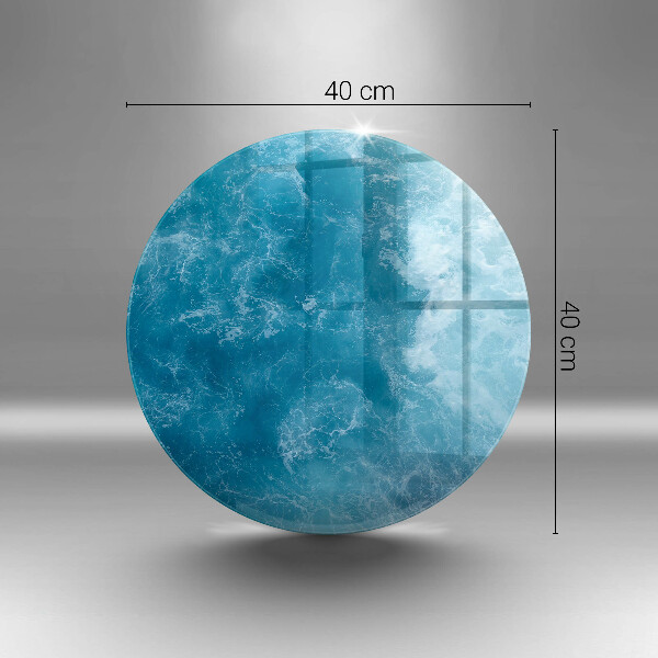 Chopping board glass Blue water