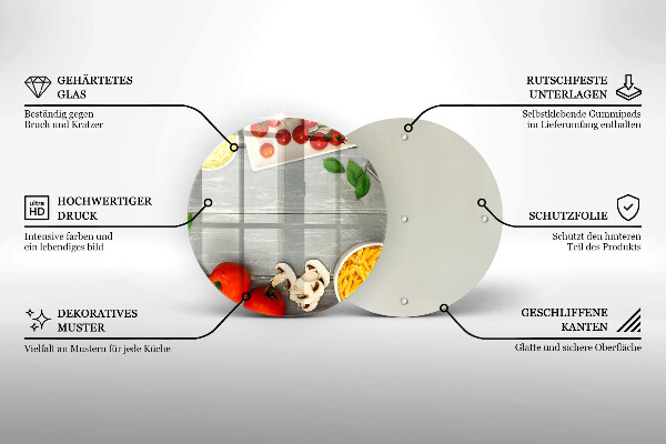 Chopping board glass Kitchen food