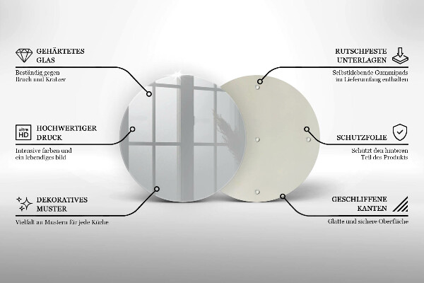 Chopping board glass Grey colour
