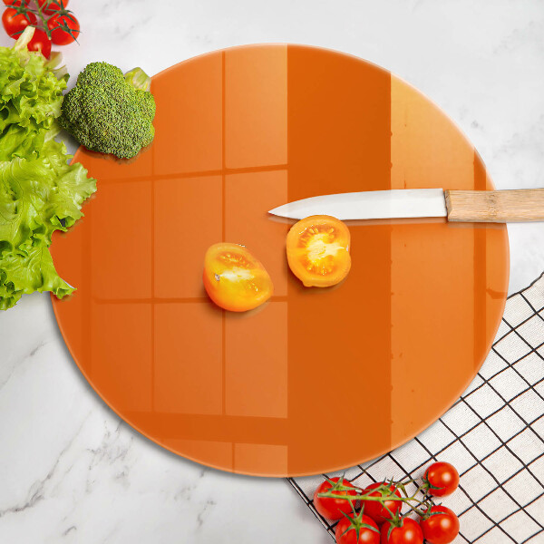 Chopping board glass Orange color