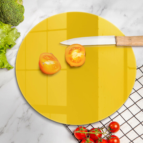 Chopping board glass Yellow