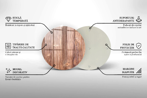 Chopping board glass Natural wood
