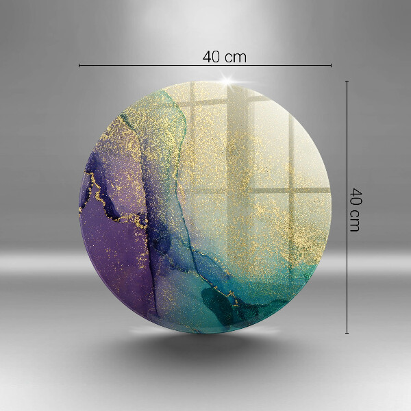 Glass cutting board Background with gold