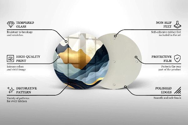 Chopping board Abstract mountains