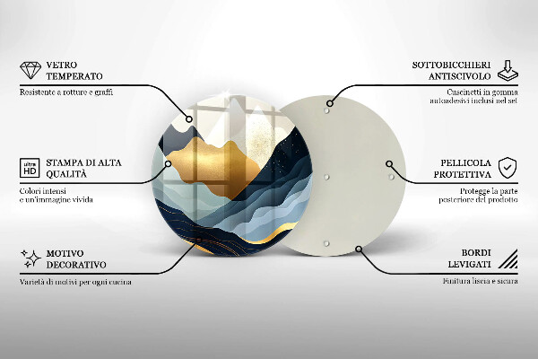 Chopping board Abstract mountains