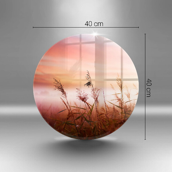 Chopping board glass Landscape of grass fields