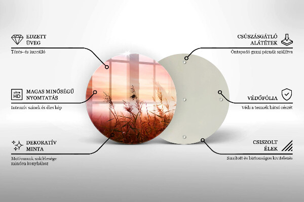 Chopping board glass Landscape of grass fields