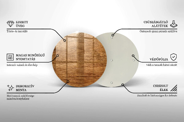 Chopping board glass Wood texture board